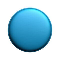 Simple blue circular pill isolated on white background with flat color and no shadow