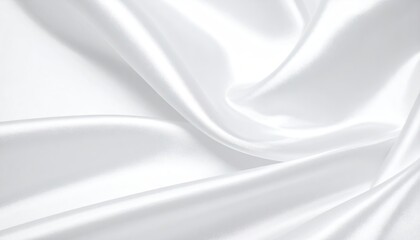 Obraz premium Smooth white satin fabric drapes