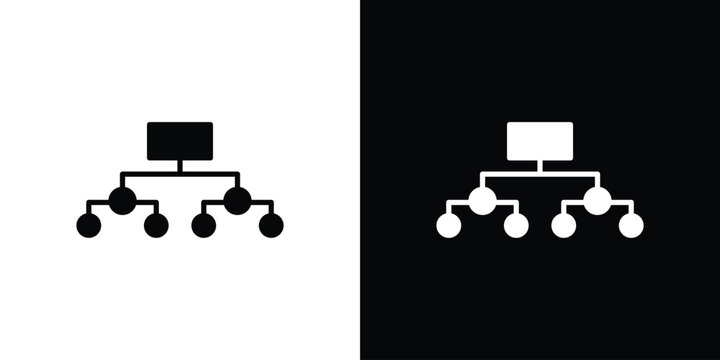 classification icons. minimal single flat icon for application in black and white