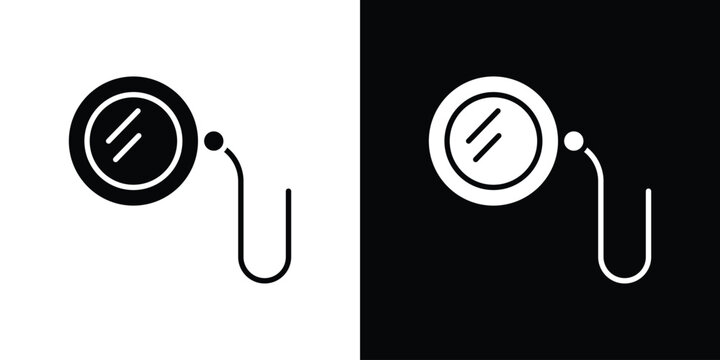 Ar monocle icons. minimal single flat icon for application in black and white