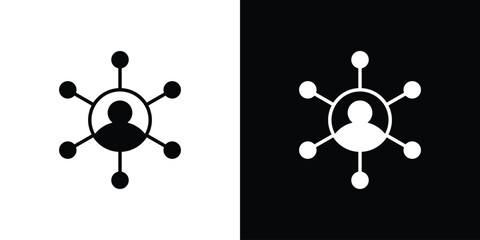 Affiliate marketing icons. minimal single flat icon for application in black and white © Annimo
