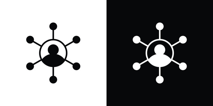 Affiliate marketing icons. minimal single flat icon for application in black and white