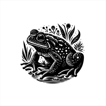 A toad isolated on white background