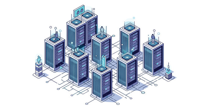 Modern server rack cluster network connectivity and data center infrastructure