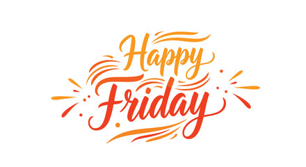 Wish your friends and family a happy friday with this colorful vibrant festive design