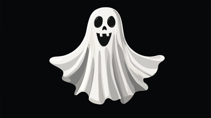 Floating Halloween Ghost Vector Illustration