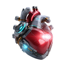 Unique robotic heart design showcasing intricate mechanical details and vibrant colors