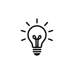 Light buble icon design. illustration isolated on white background