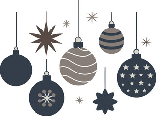 A captivating display of various christmas ornaments featuring a festive collection of decorative holiday baubles