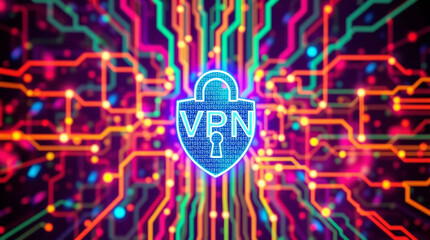 Cybersecurity VPN Protection Secure Network Access Concept