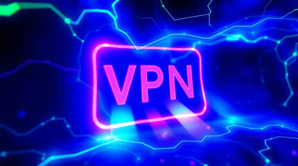 Cyberpunk VPN Icon Secure Digital Connection