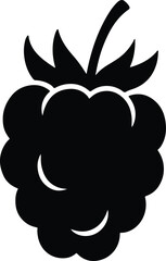 Silhouette blackberry isolated fruit graphic simple element Vector Illustrator