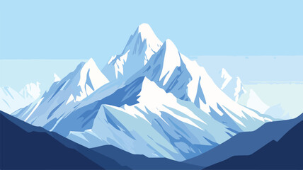 Snow Capped Mountain Range Panoramic View: A Breath-Taking Natural Landscape