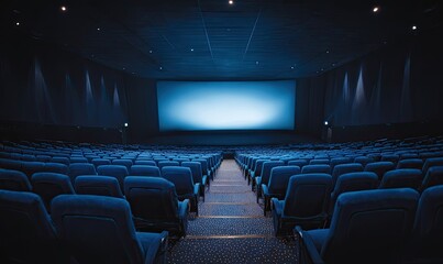 Fototapeta premium Empty movie theater auditorium (1)