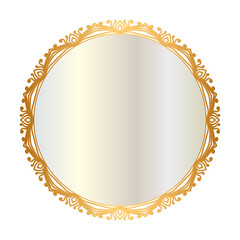 Luxury Golden Mandala Pattern Circle Islamic Wedding Frame Invitation Background	