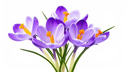 Close-up of spring crocus blossoms