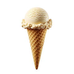 Vanilla Ice Cream in a Waffle Cone.