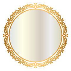 Luxury Golden Mandala Pattern Circle Islamic Wedding Frame Invitation Background	