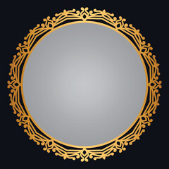 Round Golden Luxury Mandala Border