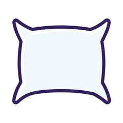 blue pillow isolated on white