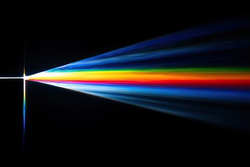 Abstract light beams radiating from a central point