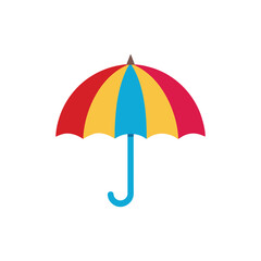 Colorful umbrella vector art illustration