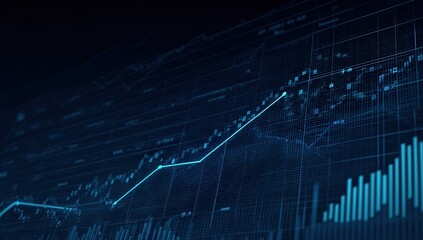 Abstract financial chart.  Dynamic data display