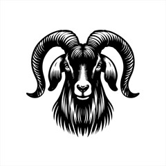 A ram head illustration
