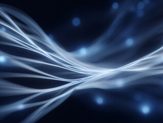 Naklejka premium Abstract lines of light with a dark backdrop creating a modern and technological look