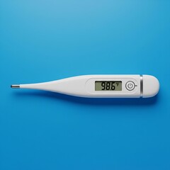 thermometer isolated on blue