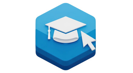 Isolated Online Education Icon
