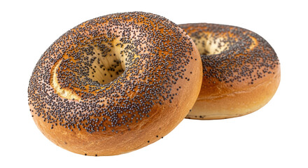 Isolated Bagels Poppy Seed Two