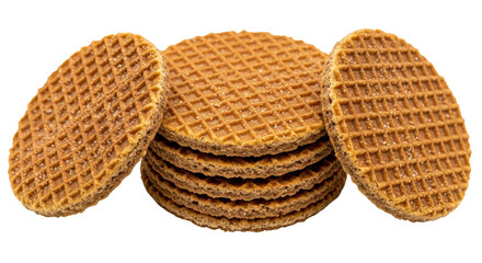 Isolated Stack of Stroopwafels