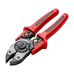 Fototapeta premium Red and Black Handheld Pliers with Transparent Background Image