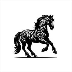 Obraz premium Powerful horse isolated on white