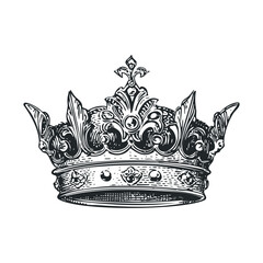 Vintage crown design for royal celebrations and decor