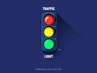 International Traffic Lights Day Vector Illustration