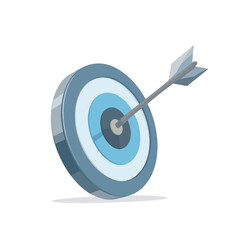 Achieve Your Goals Target with Arrow Icon Illustration