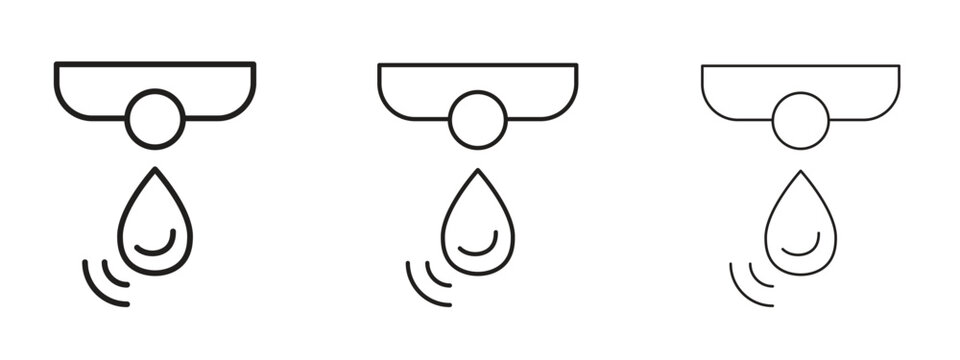 Water sensor icon. black strokes lines vector pack for graphic work