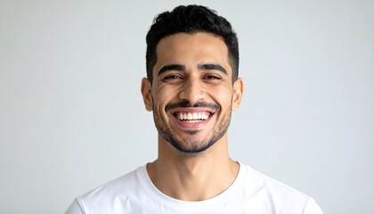 Man smiling broadly at camera