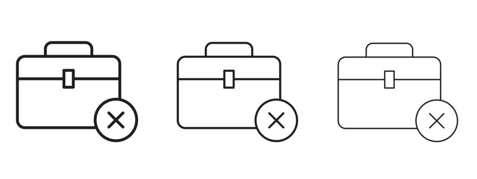 Unemployment icon. black strokes lines vector pack for graphic work