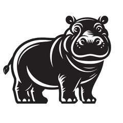 Fototapeta premium Hippo svg