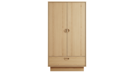 Isolated Wooden Wardrobe