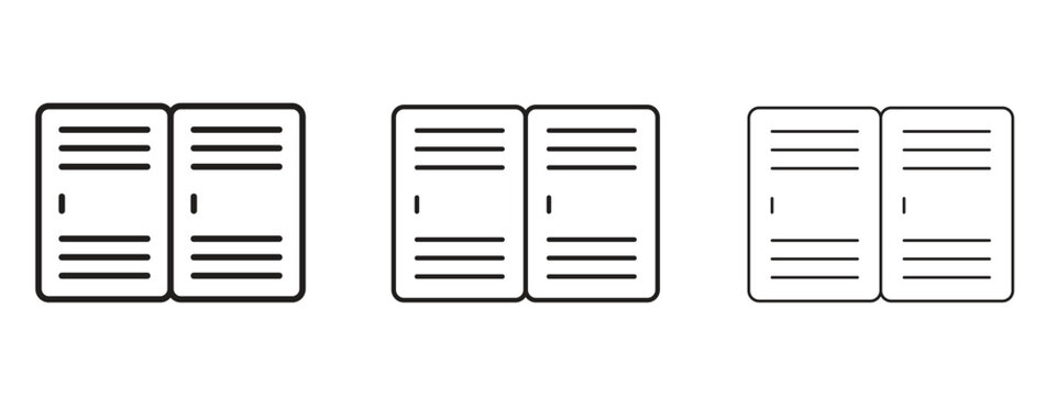 Lockers icon. black strokes lines vector pack for graphic work