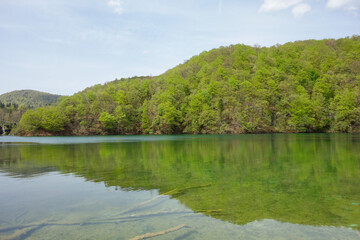 Fototapeta premium spectacular waterfalls and lakes of Plitvice Lakes National Park, in Croatia