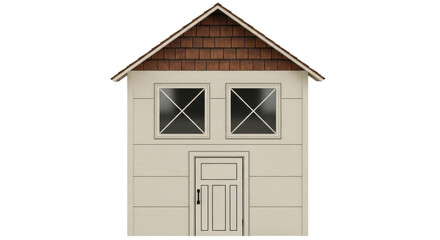 Isolated small house with tile roof