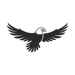 Fototapeta premium Silhouette of an eagle with outstretched wings