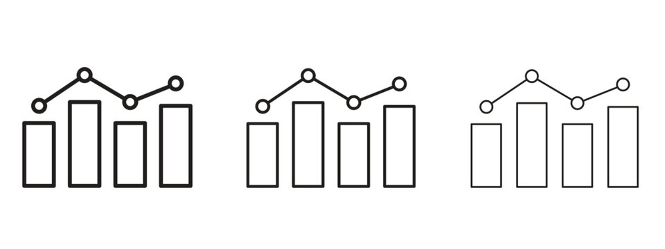 Benchmarking icon. black strokes lines vector pack for graphic work