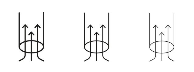 Obraz premium Air suction icon. black strokes lines vector pack for graphic work