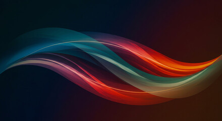 Fototapeta premium Abstract Flowing Lines of Color Dynamic Wave Forms.